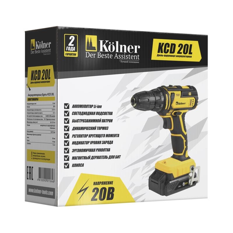 Шуруповерт Kolner KCD 20L