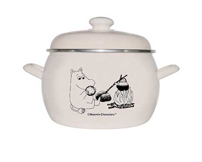 Кастрюля MOOMIN 2,0л сферич. с эмал. кр. У костра