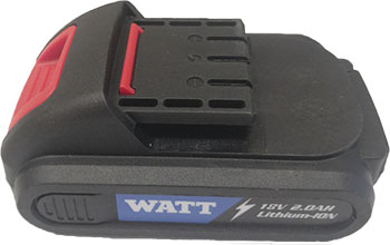 Аккумулятор WATT, 18V, 2.0 Ah, Li-Ion