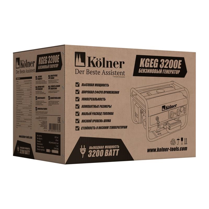 Бензогенератор Kolner КGEG 3200E