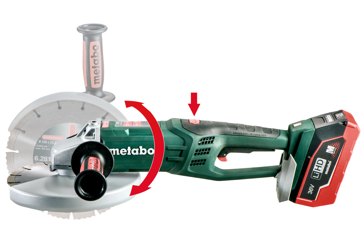 Углошлифмашина аккумуляторная Metabo WPB 36 LTX BL 230