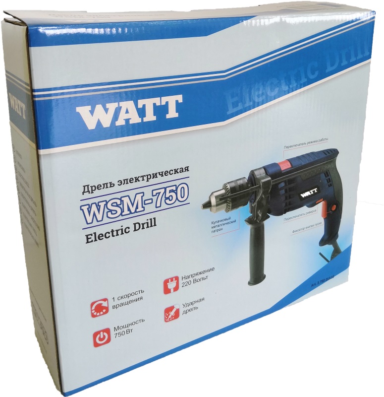 Дрель WATT WSM-750
