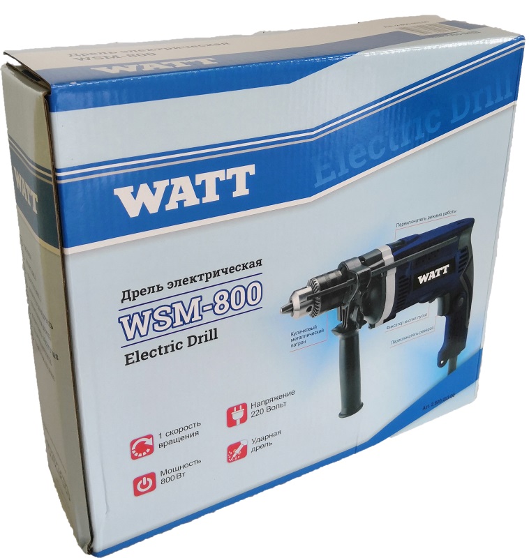 Дрель WATT WSM-800