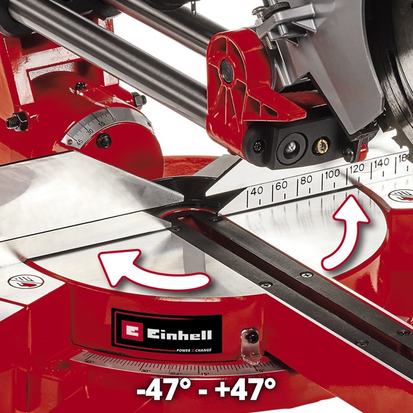 Пила торцовочная с протяжкой аккумуляторная Einhell PXC TE-SM 36/210 Li - Solo