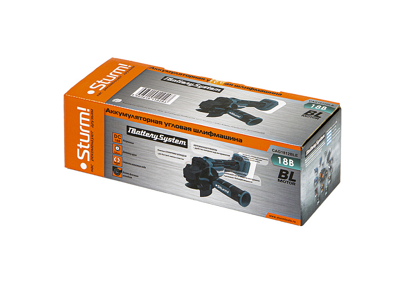 Углошлифмашина аккумуляторная Sturm! CAG1812BLE