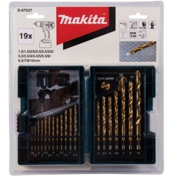Набор сверел по металлу, 19 шт. Makita