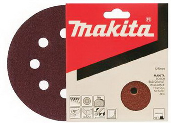 Шлифлист 125 мм, круг, К80, 10 шт, Makita