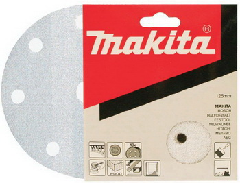Шлифлист 125 мм, круг, K100, 10 шт, Makita