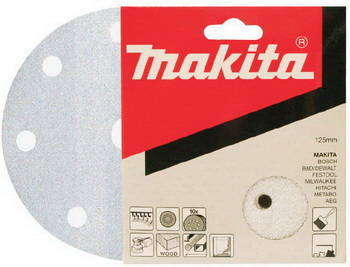 Шлифлист 125 мм, круг, K240, 10 шт, Makita