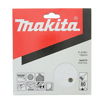 Шлифлист 150 мм, круг, K80, 10 шт, Makita