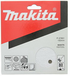 Шлифлист 150 мм, круг, K80, 10 шт, Makita