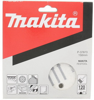 Шлифлист 150 мм, круг, K120, 10 шт, Makita