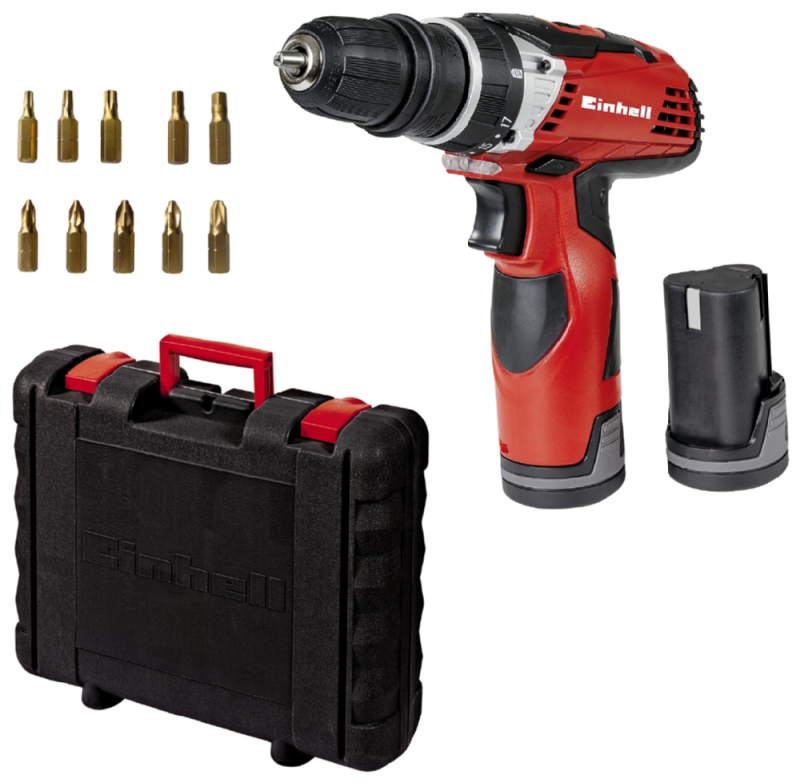 Шуруповерт Einhell TE-CD 12 X-Li (2×1,3Ah)