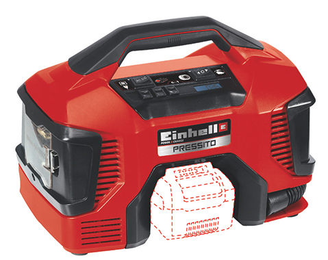 Аккумуляторный/сетевой автомобильный компрессор Einhell Pressito (4020460)